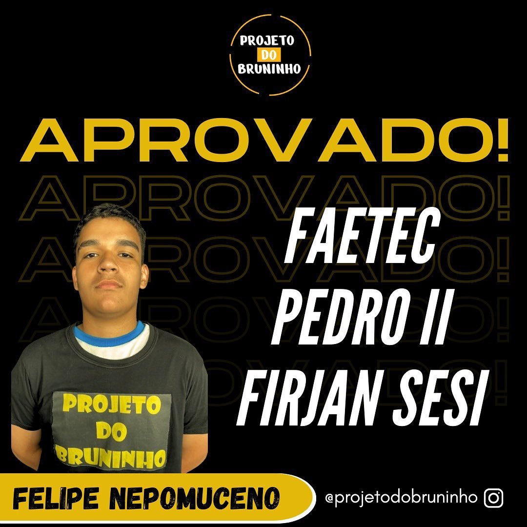 Registro de alunos e momentos do Projeto do Bruninho