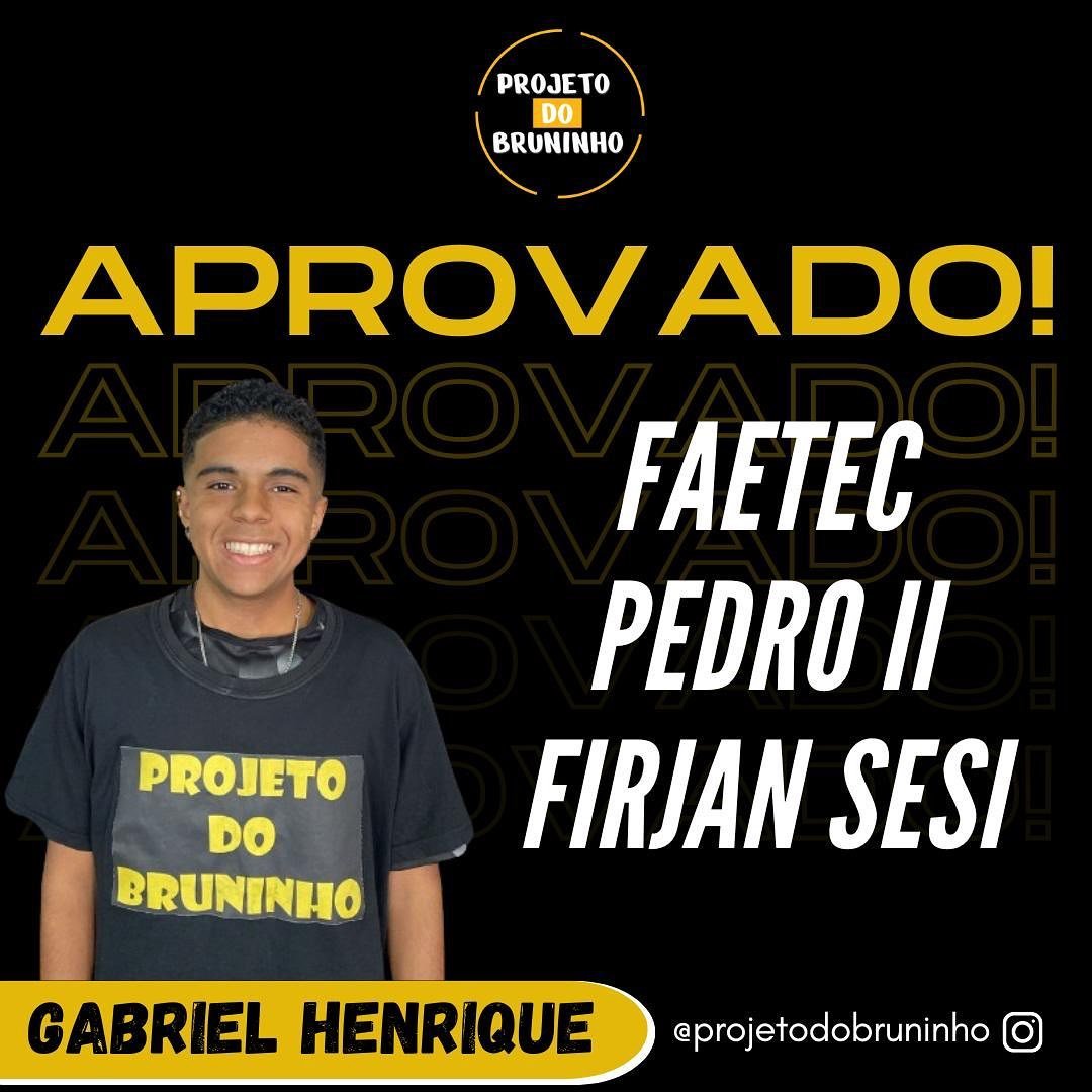 Registro de alunos e momentos do Projeto do Bruninho